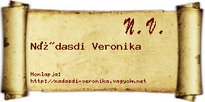 Nádasdi Veronika névjegykártya