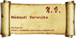Nádasdi Veronika névjegykártya