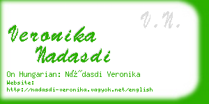 veronika nadasdi business card